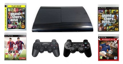 Konsola Sony Playstation 3 Super Slim 500 GB 2 pady