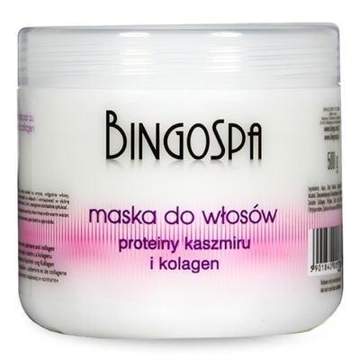 BingoSPA MAska do włosów kaszmir i kolagen 500g