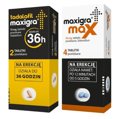 Tadalafil Maxigra + Maxigra Max Potencja Erekcja