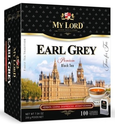 Malwa My Lord Earl Grey herbata czarna 200 g (100 x 2 g)