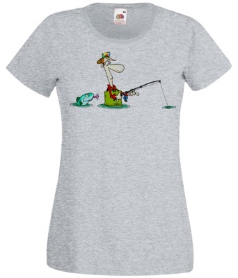 koszulka damska Wędkarska wędkarza ryby wędka XXL