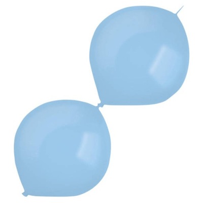 Balony lateksowe Niebieskie pastelowe z łącznikiem, 30cm, 50 szt.