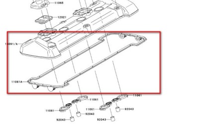 USZCZELKA POKRYWY ZAWORÓW KAWASAKI Z1000 Z750 Z800
