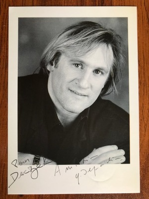 Gerard Depardieu Aktor. Zdjęcie z autografem