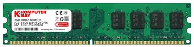 Pamięć RAM Komputerbay DDR2 2x2GB 800 pc2-6400 4gb