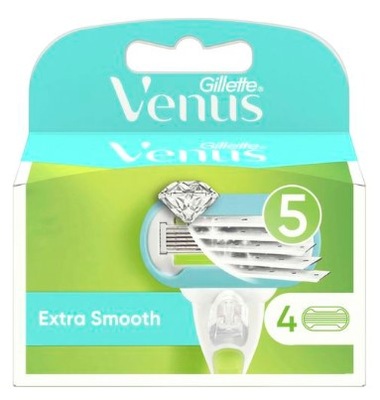 Gillette, Venus, Extra Smooth, wkłady, 4 sztuki