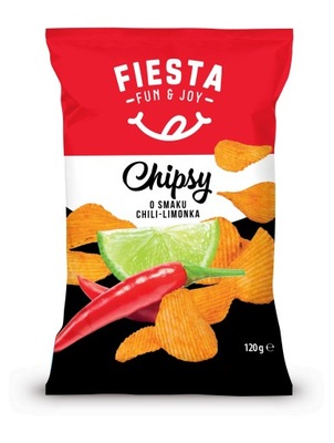 Fiesta CHIPSY CHILI LIMONKA Karbowane 120g