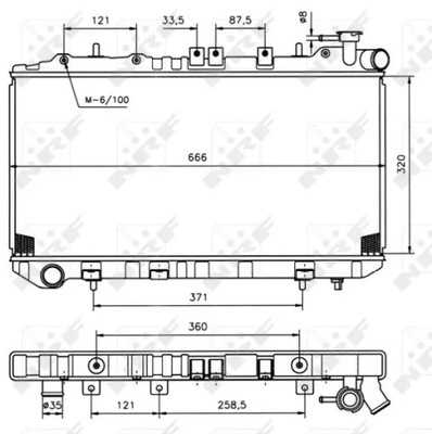 РАДІАТОР NISSAN SUNNY N 14 2.0 D 90-95