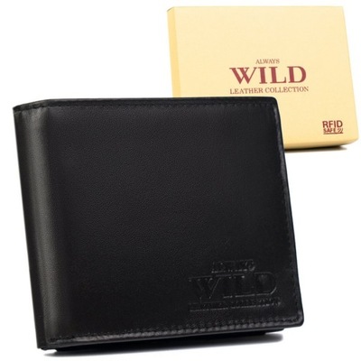 Pojemny, skórzany portfel męski z kieszenią na