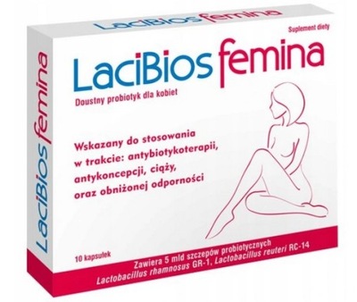 Lacibios Femina 10 kapsułek Probiotyk Dla Kobiet