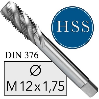 M12 Gwintownik Maszynowy HSS DIN 376 Skrętny
