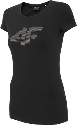 T-shirt damski 4F TSD014 czarny bawełniany XS