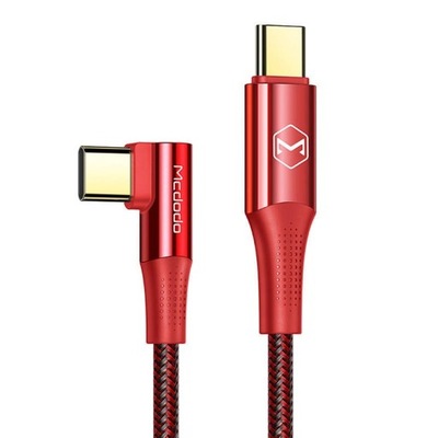 Kabel kątowy Mcdodo CA-8321 USB-C / USB-C, 100W, 1.2m (czerwony)