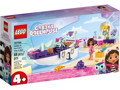 LEGO 10786 GABBY'S DOLLHAUSE KOCI DOMEK GABI STATEK ŁÓDKA ŁÓDŹ SYRENKOTKI