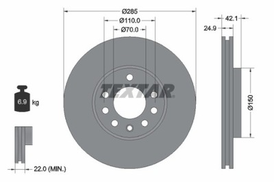 2X ДИСК ГАЛЬМІВНИЙ OPEL ПЕРЕД SIGNUM/VECTRA 1,6-2,2 02-09 92118705