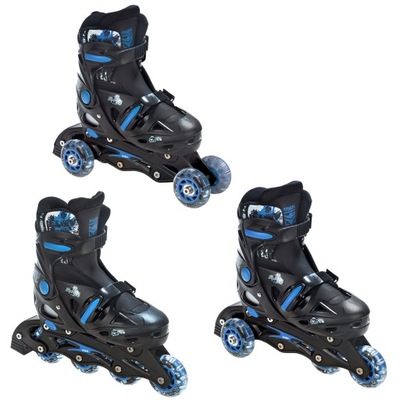 Rolki Wrotki 3w1 RAVEN Singer Black/Blue 29-32