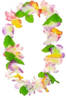 Naszyjnik Hawajski Hawaje Kwiaty Kolorowy Gęsty