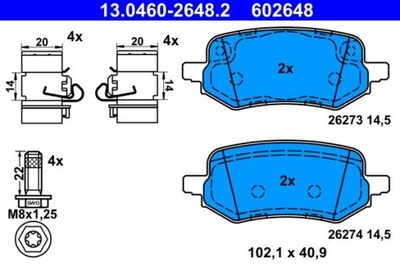 ZAPATAS DE FRENADO FORD T. PUMA 10-15 19- 13.0460-2648.2  