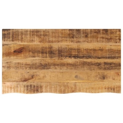 BLAT STOŁU 110X60X2,5CM NATURALNA KRAWĘDŹ SUROWE DREWNO MANGO