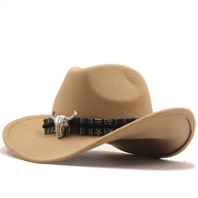 Western kapelusz kowbojski dla mężczyzn rondo beż