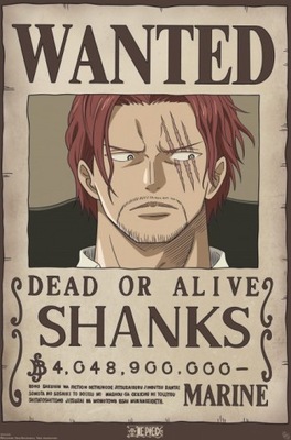 One Piece Shanks Wanted - plakat 61x91,5 cm
