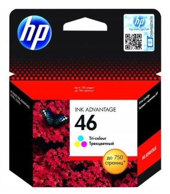 TUSZ HP 46 KOLOR CZ638AE DeskJet Ink Advantage 2020 2029 2520 2529 4729