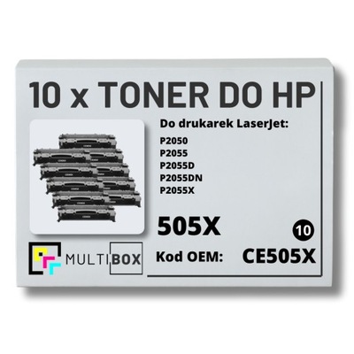 10-pak Toner CE505X do HP LaserJet P2055D Multibox