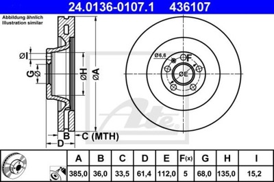 ATE 24.0136-0107.1 ДИСК ТОРМОЗНОЙ