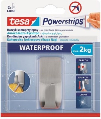 Haczyk samoprzylepny tesa POWERSTRIPS WATERPROOF