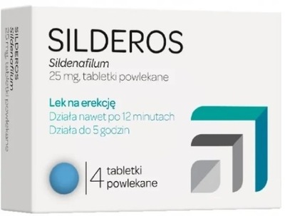 Silderos 25 mg EREKCJA POTENCJA 4 tabletki