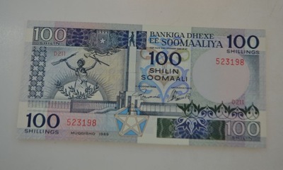 Somalia - banknot - 100 Schilling - 1989 rok