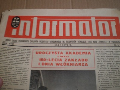 Pabianice - Pamotex - Informator - maj 1976