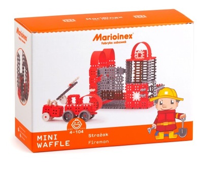 Marioinex klocki konstrukcyjne mini wafle strażak