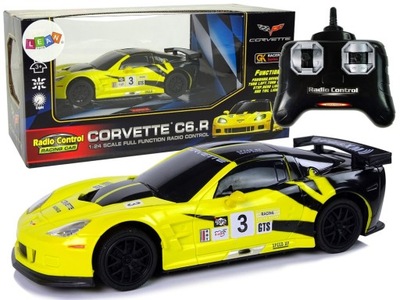 Auto Sportowe R/C 1:24 Corvette Żółte C6.R 2.4 G Ś