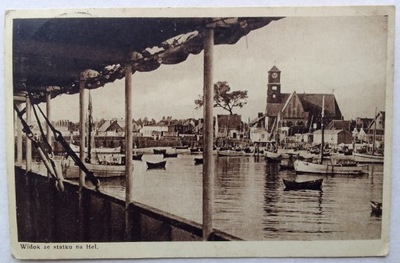 zdjęcie - pocztówka - Hel - Gdynia - port - 1933