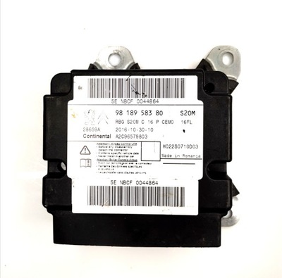 Модуль датчик подушка безопасности peugeot 9818958380 фото №1