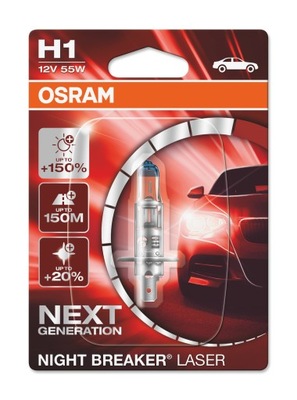 OSRAM ŻARÓWKA H1 NIGHT BREAKER LASER +150% 55W