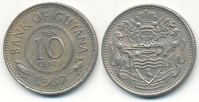 Gujana 10 Cents - 1967r ... Monety