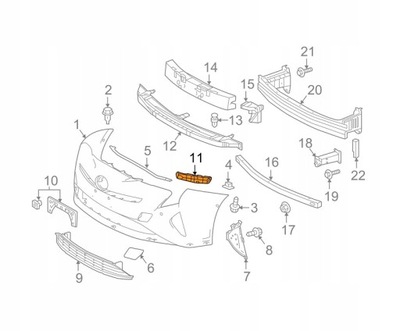 КРІПЛЕННЯ БАМПЕРА TOYOTA PRIUS PRIME 2017- ЛІВІ