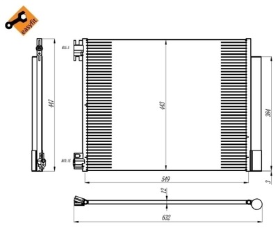 RADUADOR DE ACONDICIONADOR - CONDENSADOR EASY FIT NRF 350393  