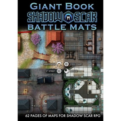 Giant Book of Shadow Scar Battle Mats - RPG - Role-playing Game - English