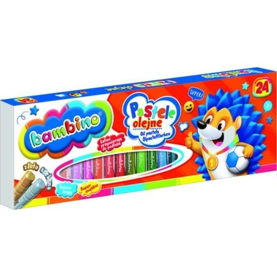 BAMBINO PASTELE OLEJNE 24 KOLORY KREDKI PASTELOWE