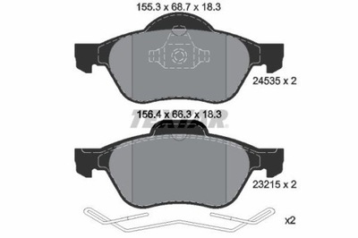 КОЛОДКИ ТОРМОЗНЫЕ RENAULT ПЕРЕД MEGANE/SCENIC 05- 2453501