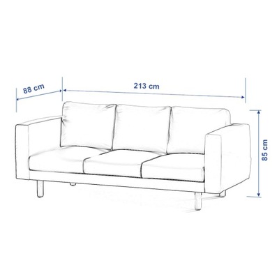 Pokrowiec na sofę Norsborg 3-osobową IKEA fioletowy
