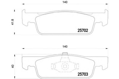 КОЛОДКИ ГАЛЬМІВНІ BREMBO 410605612R 410602581R 4534 P68059 P 68 059