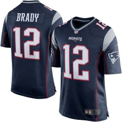 T-shirt z koszulką England Patriots nr 12 Koszulka piłkarska Tom Brady, XL