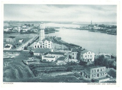 KRUSZWICA-Wieża ciśnień- Jezioro Gopło ca. 1935