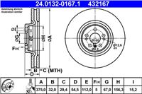 ATE DISKU STABDŽIŲ PRIEK. 375X32 V MERCEDES GL X164 06-/M W164 05- 