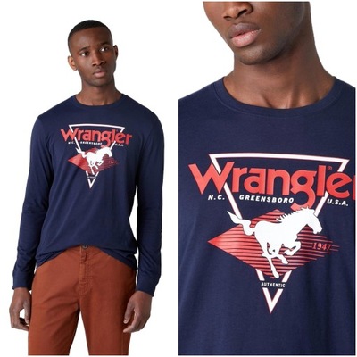 WRANGLER LS MĘSKA KOSZULKA DŁUGI RĘKAW LOGO M