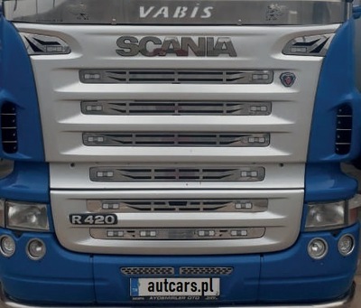 REJILLA DE RADIADOR NIERDZEWNY INOX SÚPER ESPEJO SCANIA 2004-2009 / R SERIE 2  